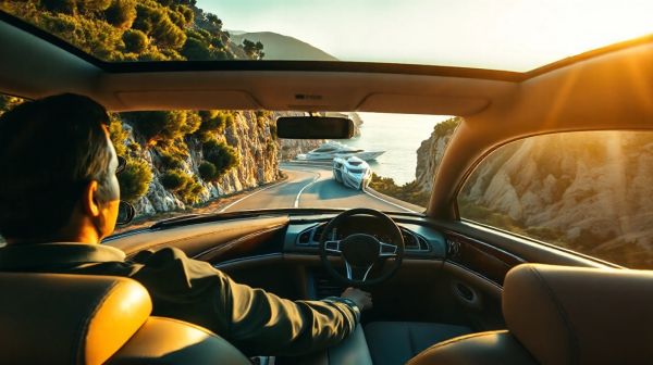 Exploration de la côte d'azur avec un chauffeur privé haut de gamme